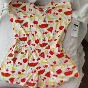 Harper Canyon Fruit Print Kids One Piece - White, Red, Yellow NWT